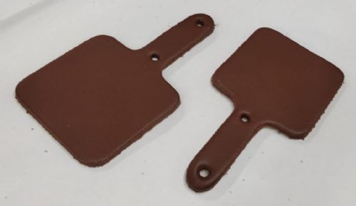 Leather Key Fob Blanks - Square - Various Colours - Qty Options (Brown, 25)